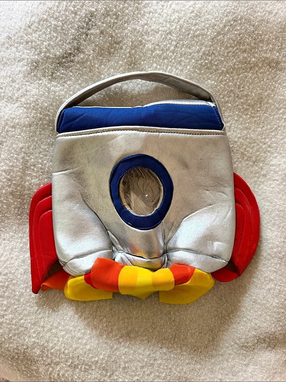 Pottery Barn Kids Little Critters Rocket pouch Silver & Red - Halloween Accessor